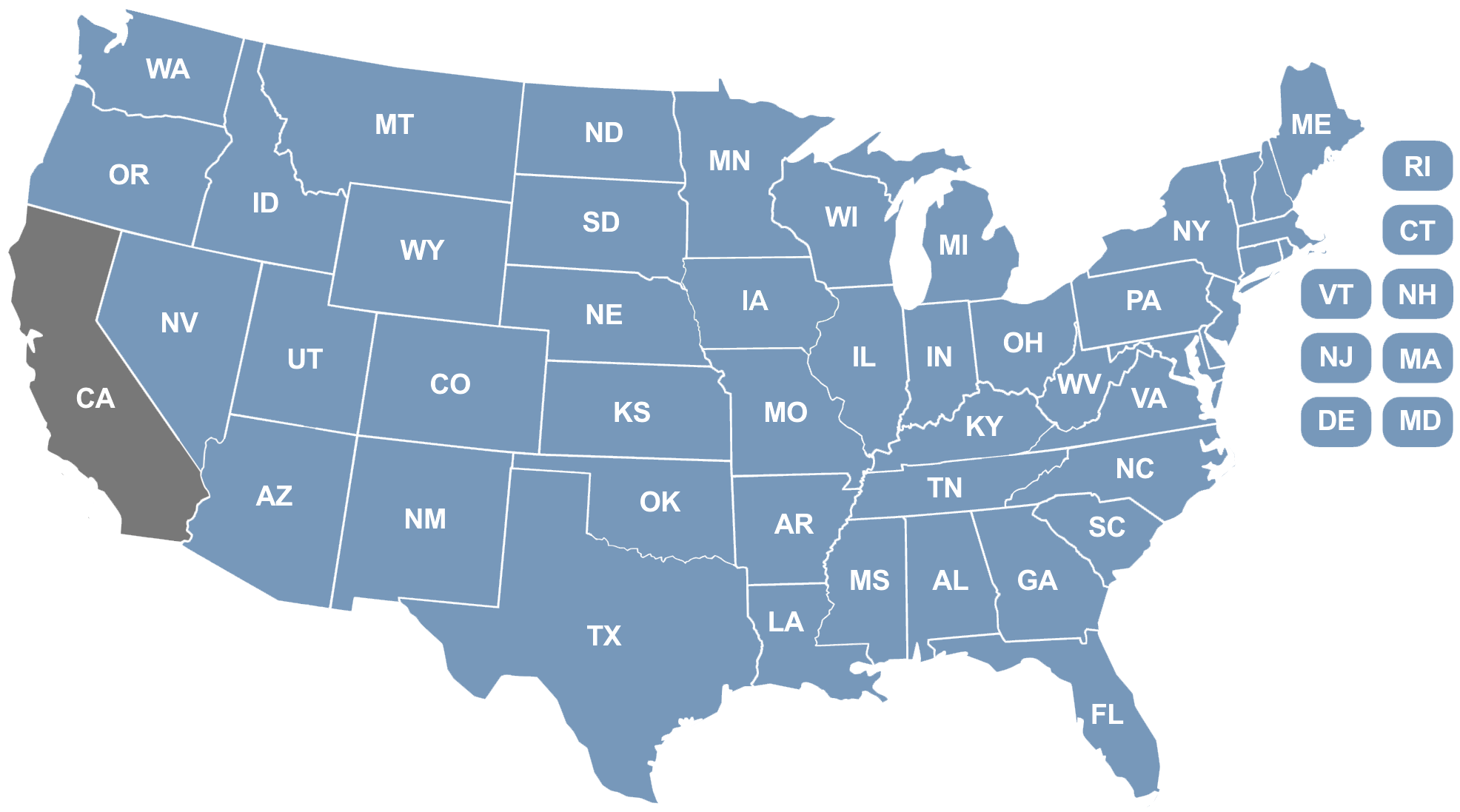 United States map